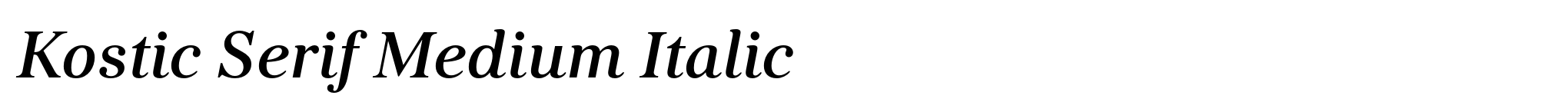 Kostic Serif Medium Italic image